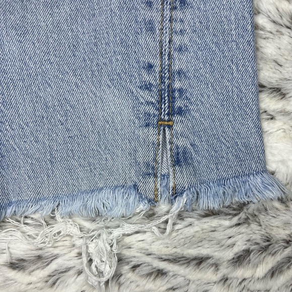 Zara • High Rise Distressed Straight Leg Jeans (Size 26) - Picture 7 of 11